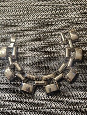 CHUNKY VTG. BRACELET~VERY HIP! A REAL STATEMENT PIECE FROM THE 40s-50s ♡